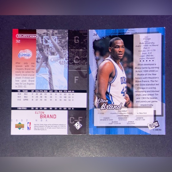 Elton Brand Rookie Card +1 2000-2002 - Picture 2 of 2